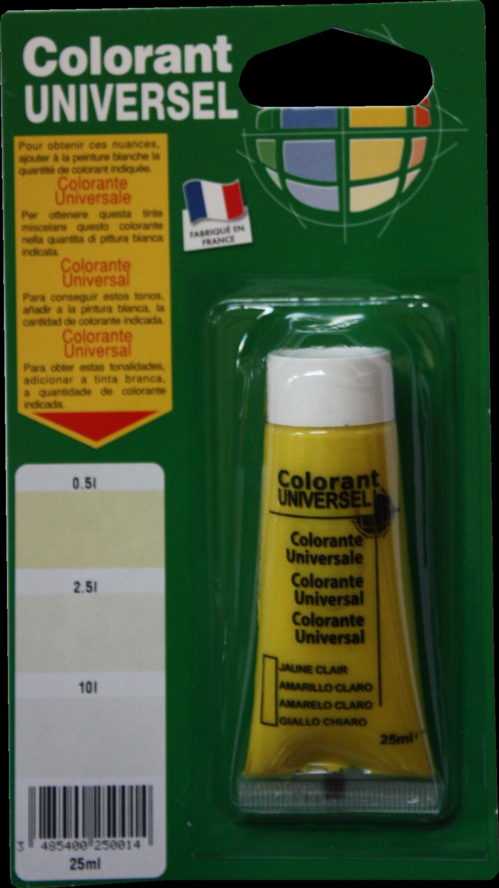Colorant universel pour peinture jaune clair 25ml